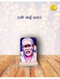 Shirdi Sai Baba Premium Acrylic Car Dashboard Frame 