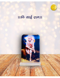 Shirdi Sai Baba Acrylic Car Dashboard Frame – Divine Blessings On Every Journey