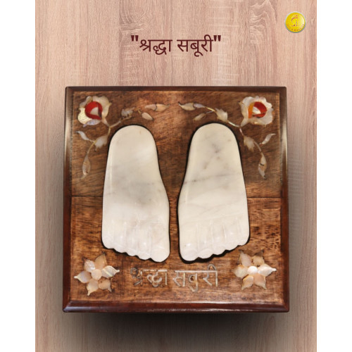 Charan Paduka Divine Sai Feet Marble Art