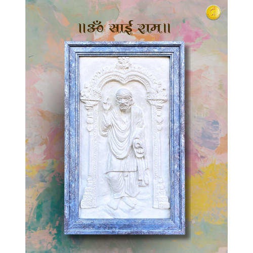 Shri Shirdi Sai Baba  Framed Mural - Wall Hanging