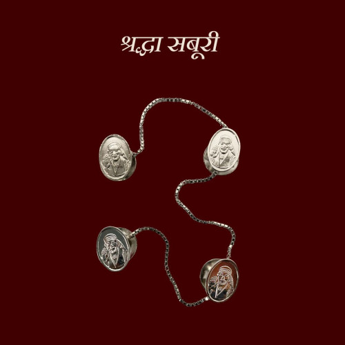 Silver Engraved Shirdi Sai Baba Buttons - Set of Four