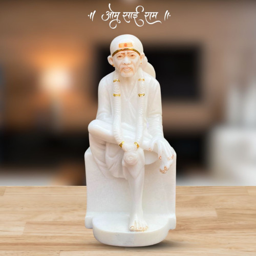 Divine Makrana Marble Shri Shirdi Sai Baba Idol