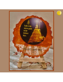 Shri Shirdi Resin Plate - Orange