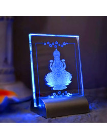 2D Crystal & light base - Lakshmi ji