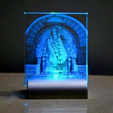 2D Crystal with light at the base - Shri Sai