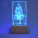 3D Crystal - Shri Sai  - Ashirwad - With LED light base