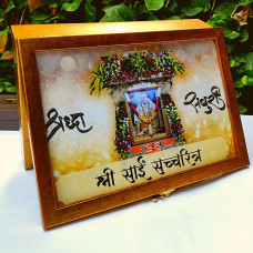 Shri Sai Satcharitra Box - Glass Top