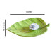 Ceramic leaf Incense holder plate with white lotus flower