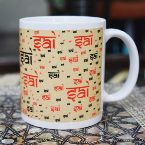 Ceramic Mug Sai Sai Written (White)