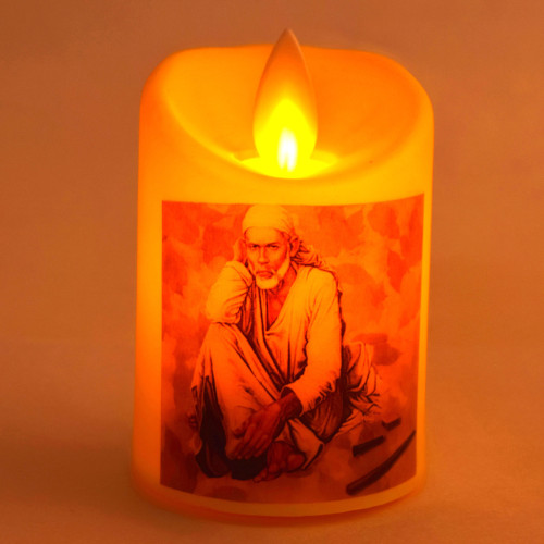 Shri Sai Realistic LED Candle (Yellow)
