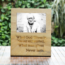 Led Wooden Photo Frame (What God Give..quote)