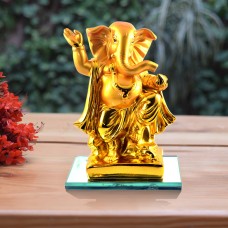 Shri Ganesha Idol - Standing posture (Gold)