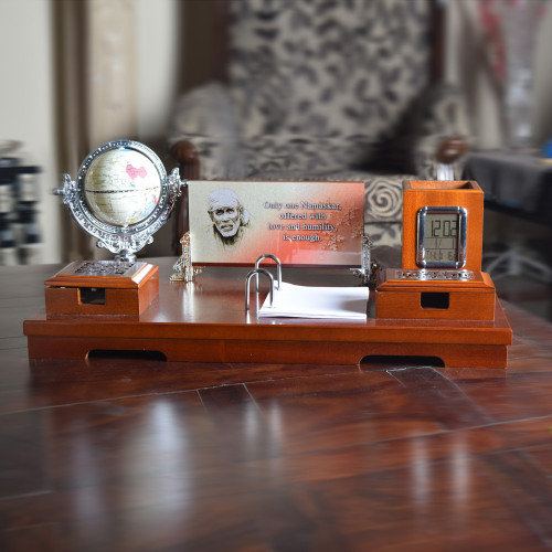 Shirdi Sai Executive Desk Set with Time
