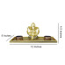 Shri Ganesha - wooden platter with two T-light holders