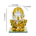 Shri Ganesha Idol (White & Gold)