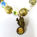 Shri Sai - Ceramic flowers printed  bracelet with metal pendant