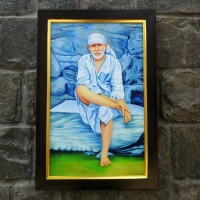 Shri Shirdi Sai Baba Printed On Canvas
