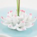 Ceramic handmade Lotus Incense Burner - Beautiful baby blue base