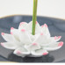 Ceramic handmade Lotus Incense Burner -  Feldgrau green base