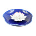 Ceramic handmade Lotus Incense Burner - Egyptian blue ceramic base