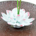 Ceramic handmade Lotus Incense Burner  - Textured burnt umber base