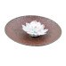 Ceramic handmade Lotus Incense Burner  - Textured burnt umber base