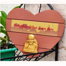 MDF Heart With Sai Statue (Wall/Door Decor)