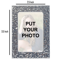 Metal Hammered Photo Frame (Silver)