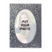 Metal Hammered Oval Photo Frame (Silver)
