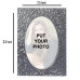 Metal Hammered Oval Photo Frame (Silver)