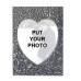 Metal Hammered Heart Photo Frame (Silver)