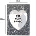 Metal Hammered Heart Photo Frame (Silver)