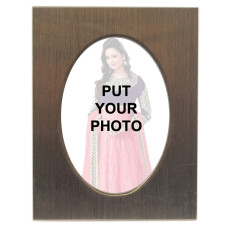 Metal Oval Photo Frame (Golden)