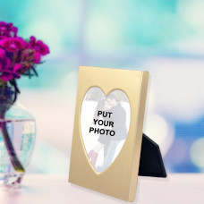 Metal Heart Photo Frame (Golden)