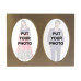 Metal Oval Dual Photo Frame (Golden)