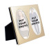 Metal Oval Dual Photo Frame (Golden)