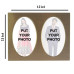 Metal Oval Dual Photo Frame (Golden)