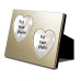 Metal Heart Dual Photo Frame (Golden)