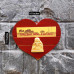 MDF Heart With Sai Statue (Wall/Door Decor)