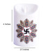 Premium Flameless Candle with Moving Wick (Swastik)