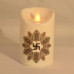 Premium Flameless Candle with Moving Wick (Swastik)