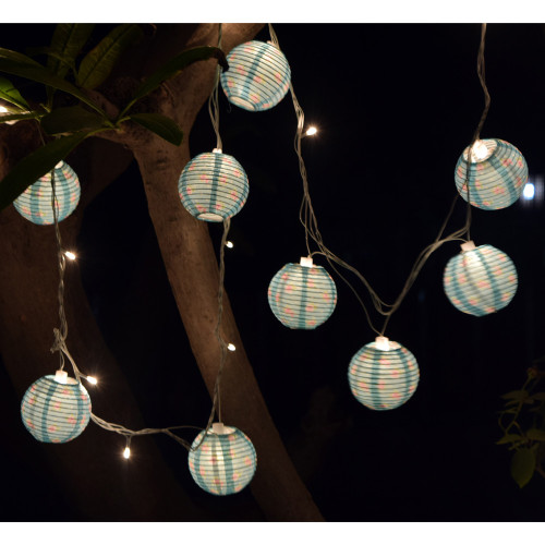  Paper Lamp with Led String Lights ( Set of 10)