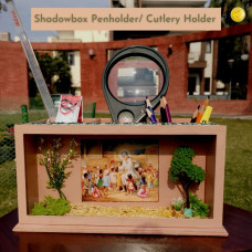 Shadowbox penholder or cutlery holder