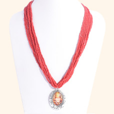 Beaded Necklace with Shri Sai Pendant