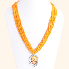 Beaded Necklace with Shri Sai Pendant