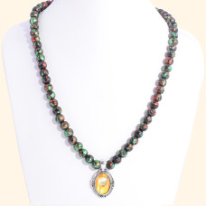 Beaded Necklace with Shri Sai Pendant