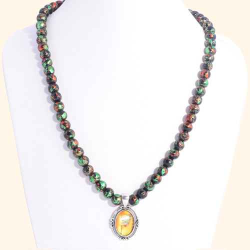 Beaded Necklace with Shri Sai Pendant