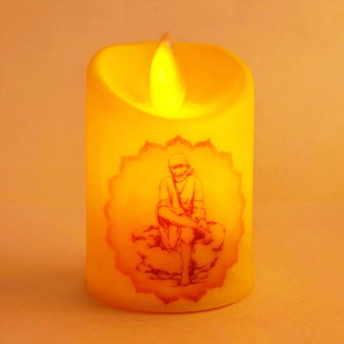 Shri Sai Realistic LED Candle (Yellow coloured base)