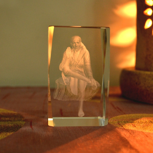 3D Crystal - Shri Sai - Ashirwaad