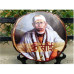 Tree Slice with Sai Baba Picture
